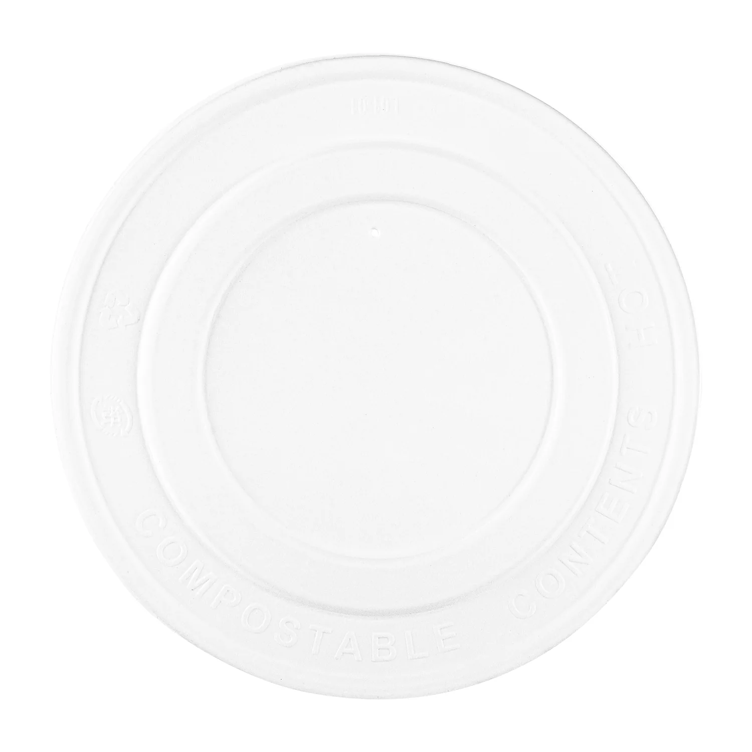Karat Earth 142mm Compostable Fiber Paper Flat lid for 24-32 oz Paper Food Container - 600 pcs - Image 7