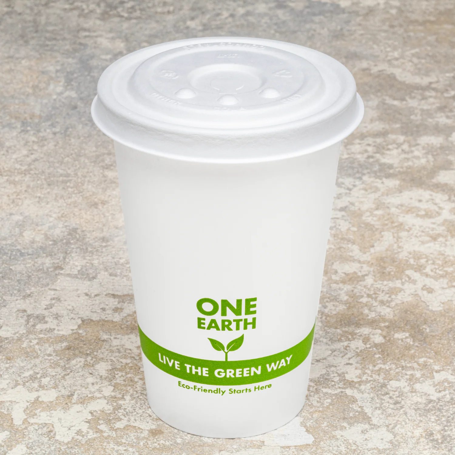 Karat Earth Compostable Fiber Paper Flat lid for 32 oz Paper Cold Cup (104.5mm) - 600 pcs - Image 5