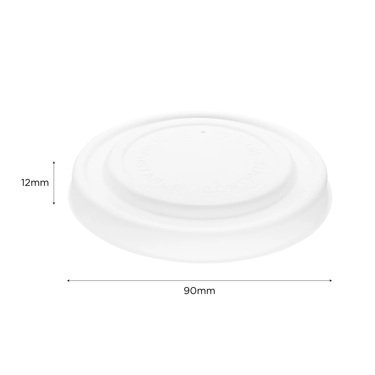 Karat Earth 90.8mm Compostable Fiber Paper Flat lid for 6-10oz Paper Food Container - 1,000 pcs - Image 6