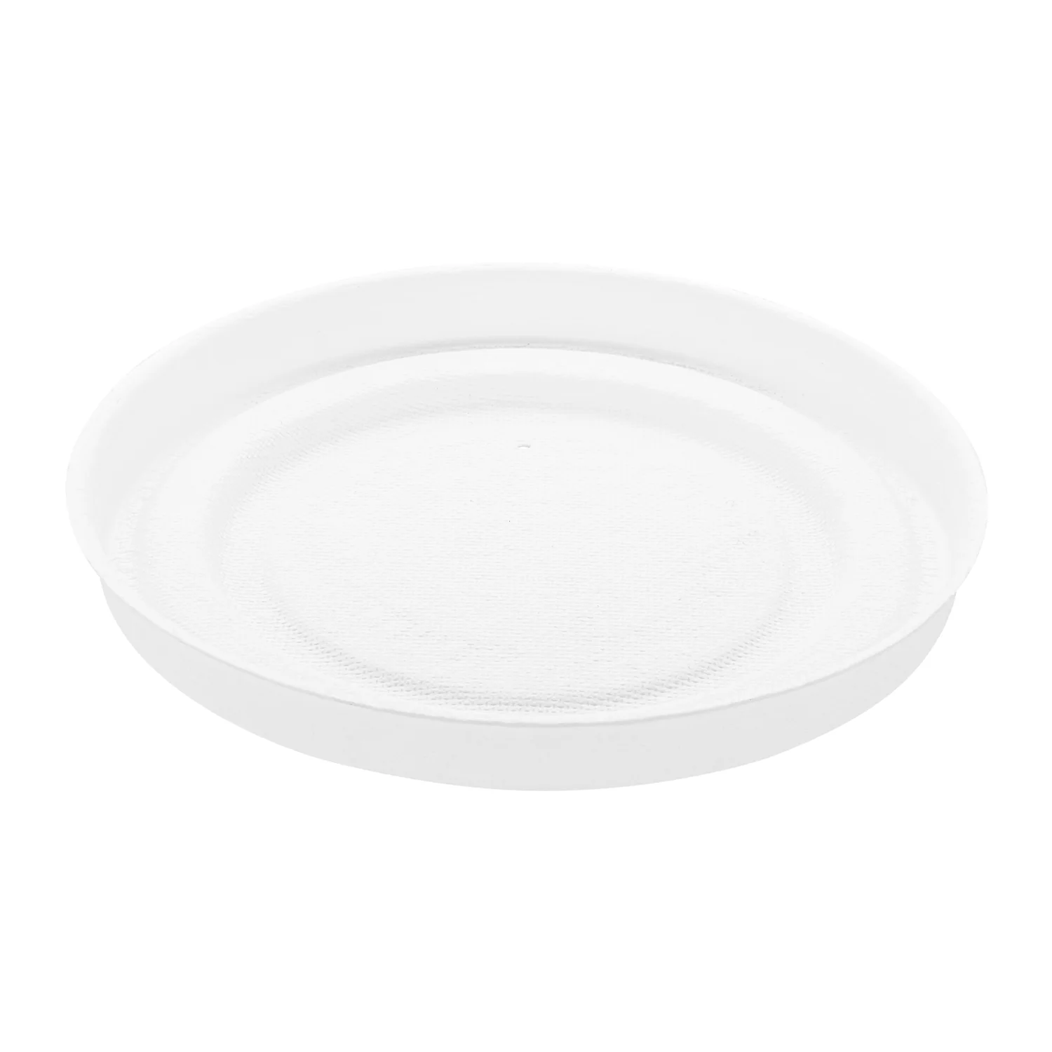 Karat Earth 90.8mm Compostable Fiber Paper Flat lid for 6-10oz Paper Food Container - 1,000 pcs - Image 7