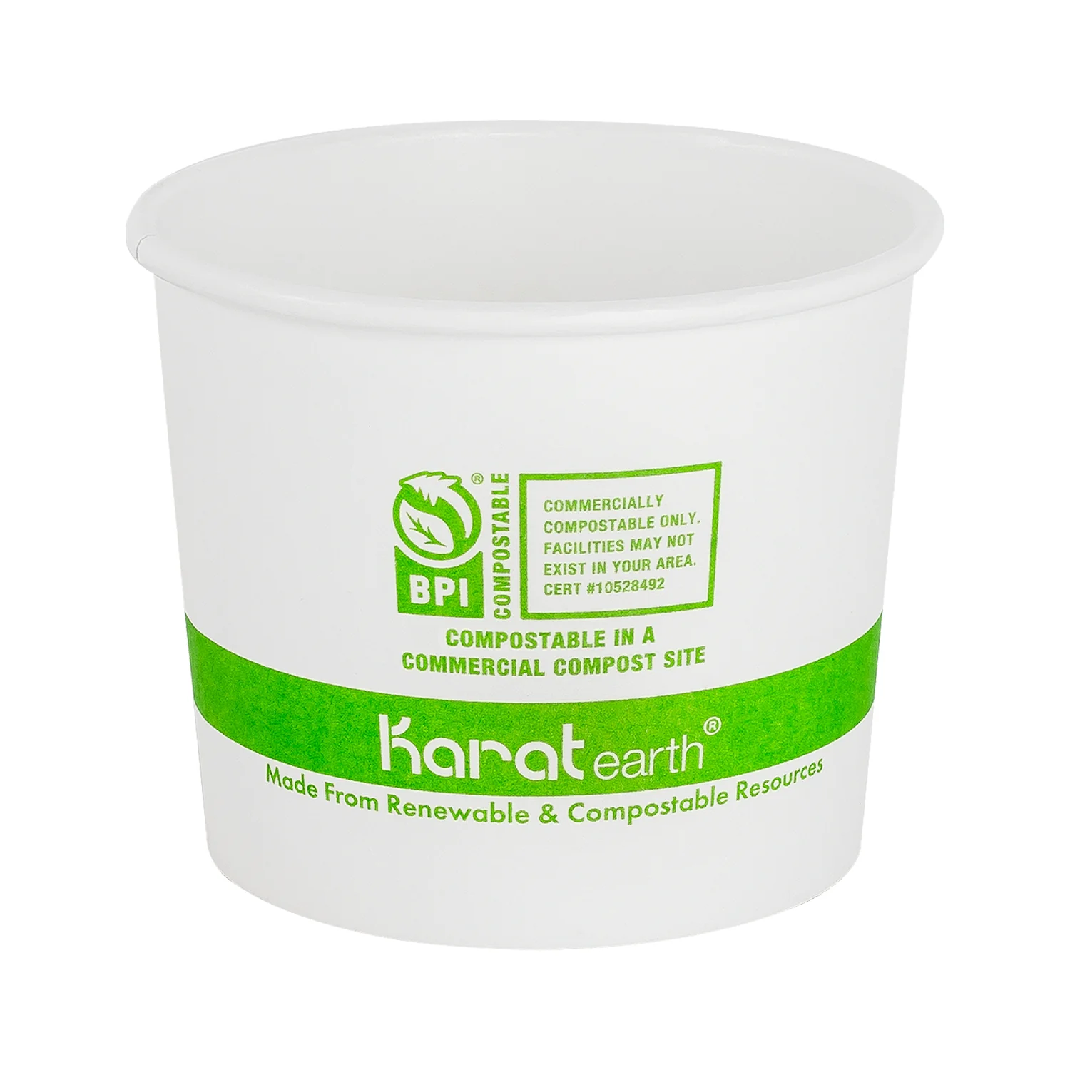 Karat Earth Eco-Friendly 10oz Paper Cold/ Hot Food Container (90.8mm), Generic Print - 1,000 pcs - Image 4