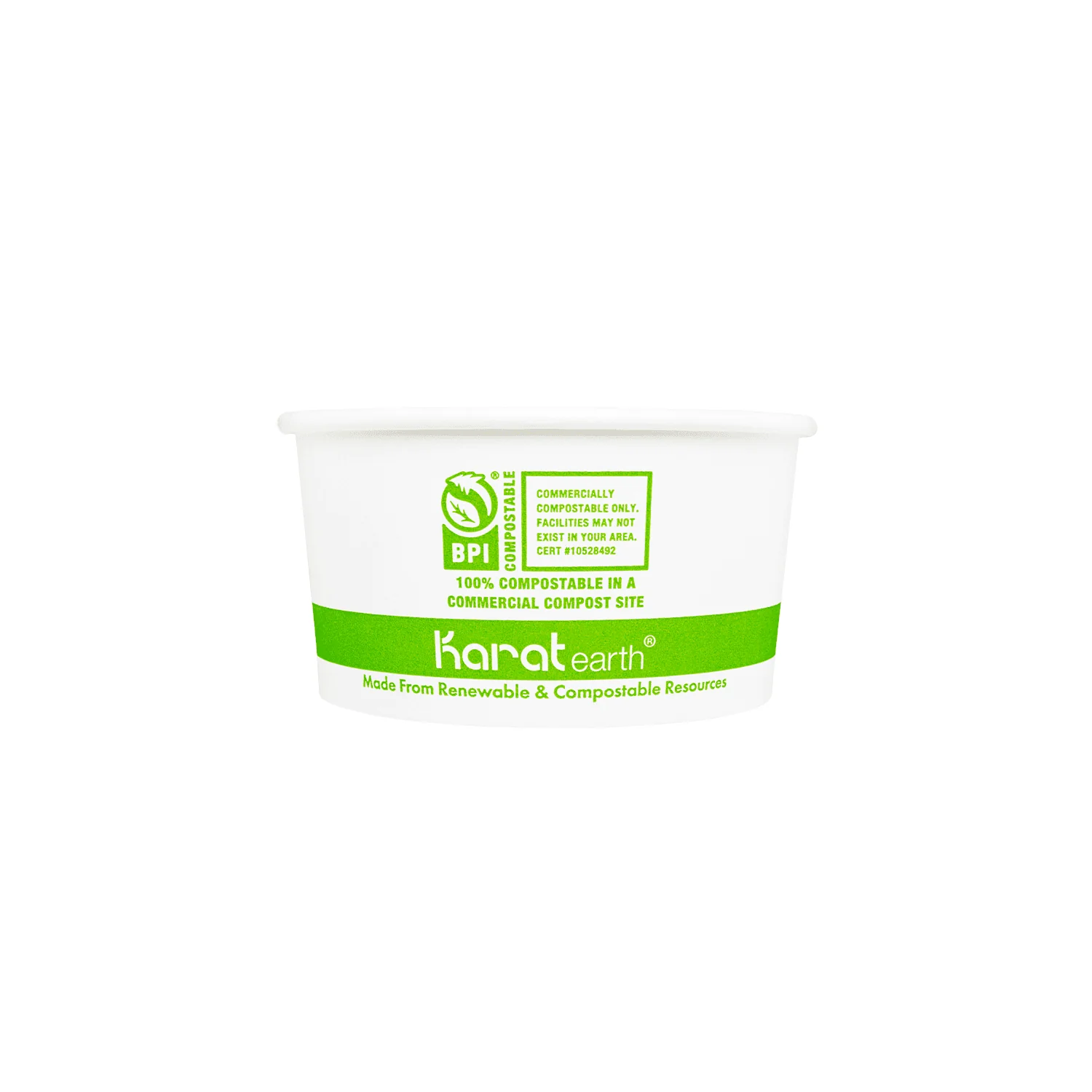 Karat Earth Eco-Friendly 6oz Paper Cold/Hot Food Container (90.8mm), Generic Print - 1,000 pcs - Image 4