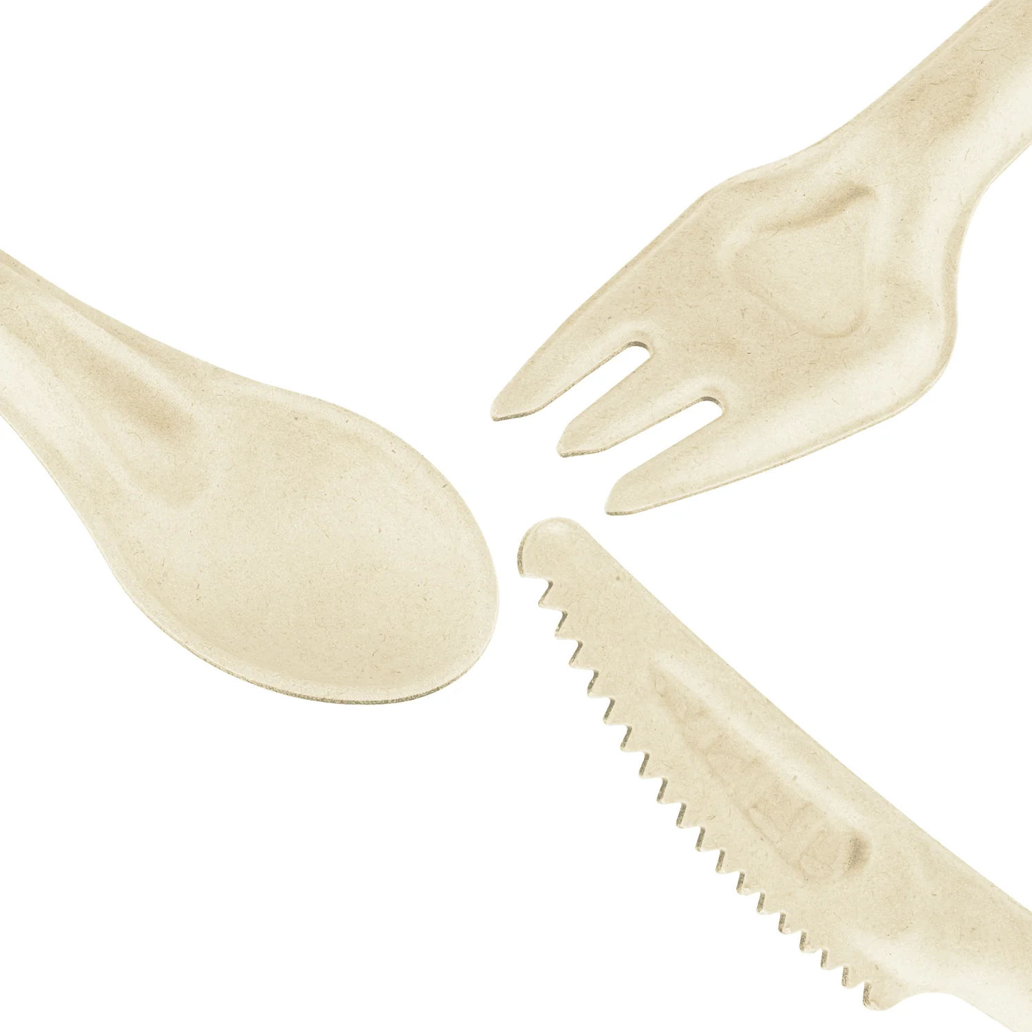 Karat Earth PFAS Free Bagasse Cutlery Kits (Knife, Fork, Soup Spoon, 2-ply Napkin), Paper Wrapped - 250 sets - Image 6