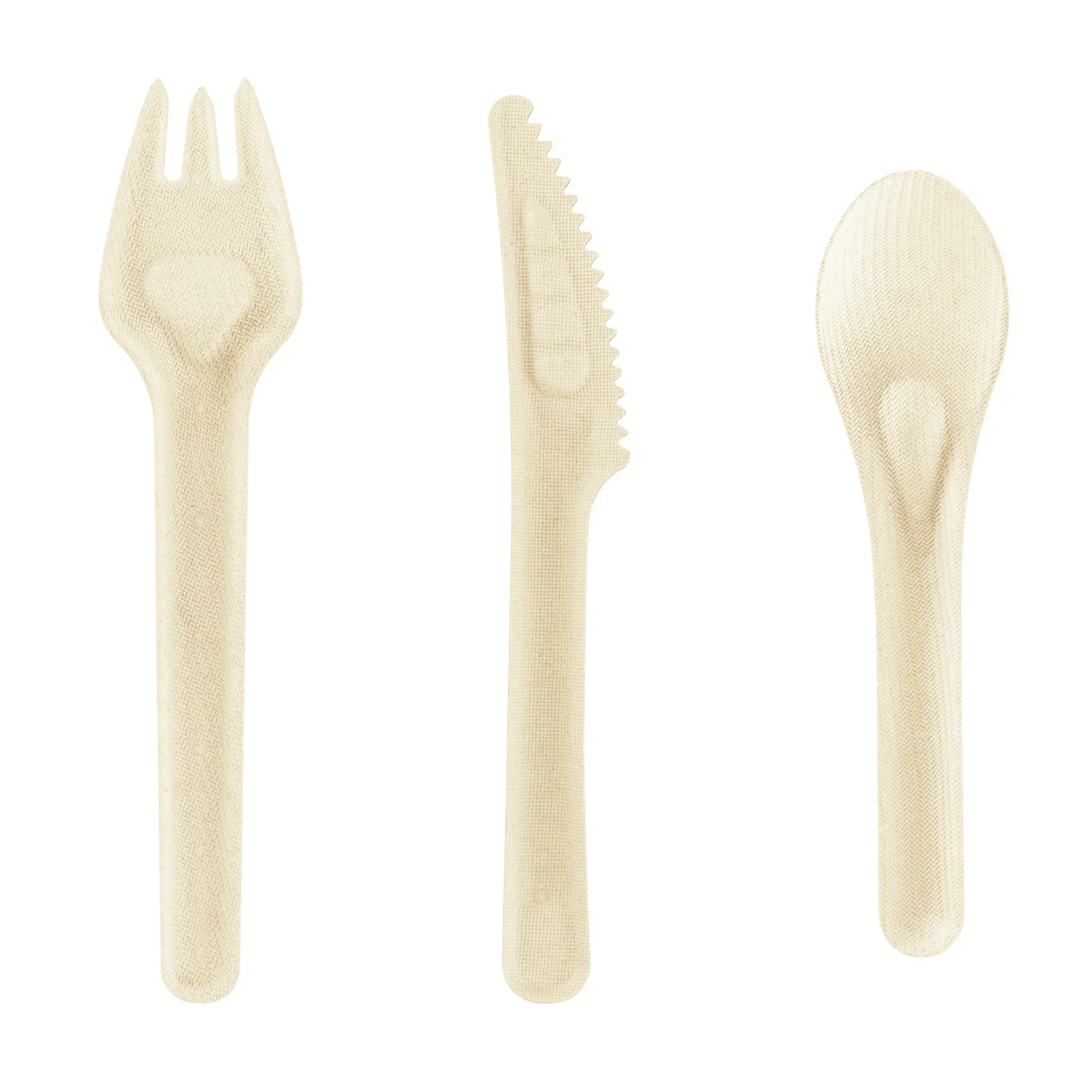 Karat Earth PFAS Free Bagasse Cutlery Kits (Knife, Fork, Soup Spoon, 2-ply Napkin), Paper Wrapped - 250 sets - Image 7