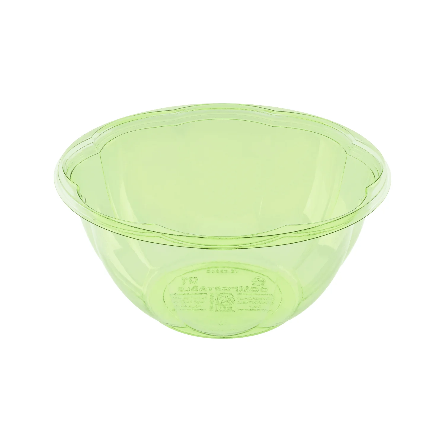 Karat Earth PLA 32 oz Salad Container (175 mm), Green - 300 pcs - Image 2