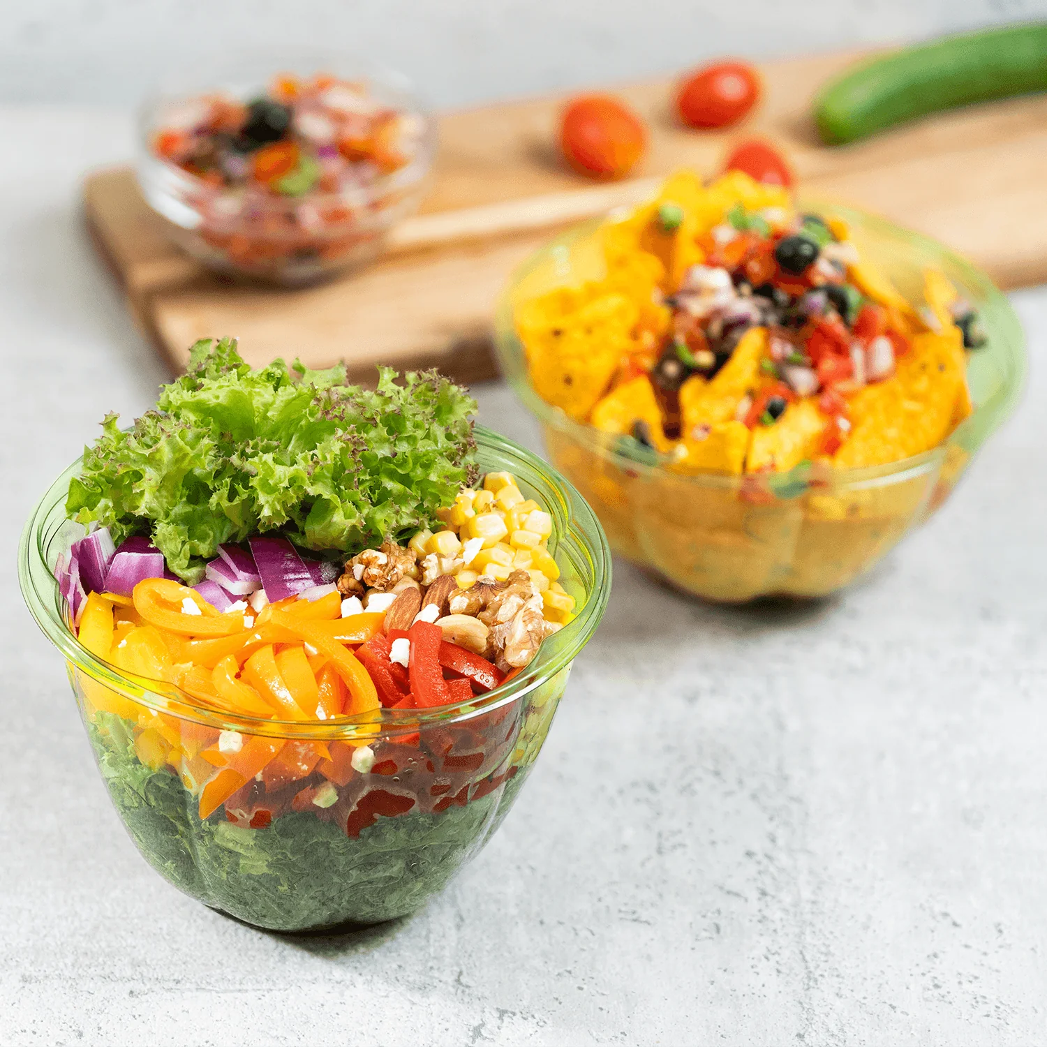 Karat Earth PLA 32 oz Salad Container (175 mm), Green - 300 pcs - Image 4