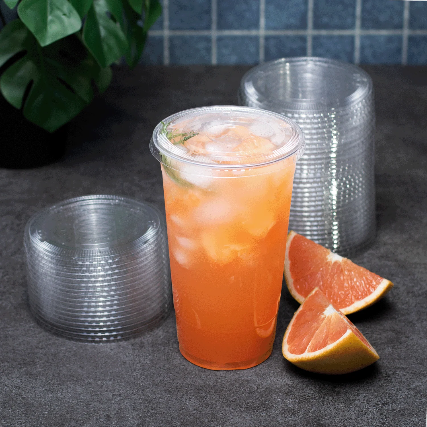Karat Earth PLA Flat Lid for 32oz Cup (107mm) - 500 pcs - Image 5