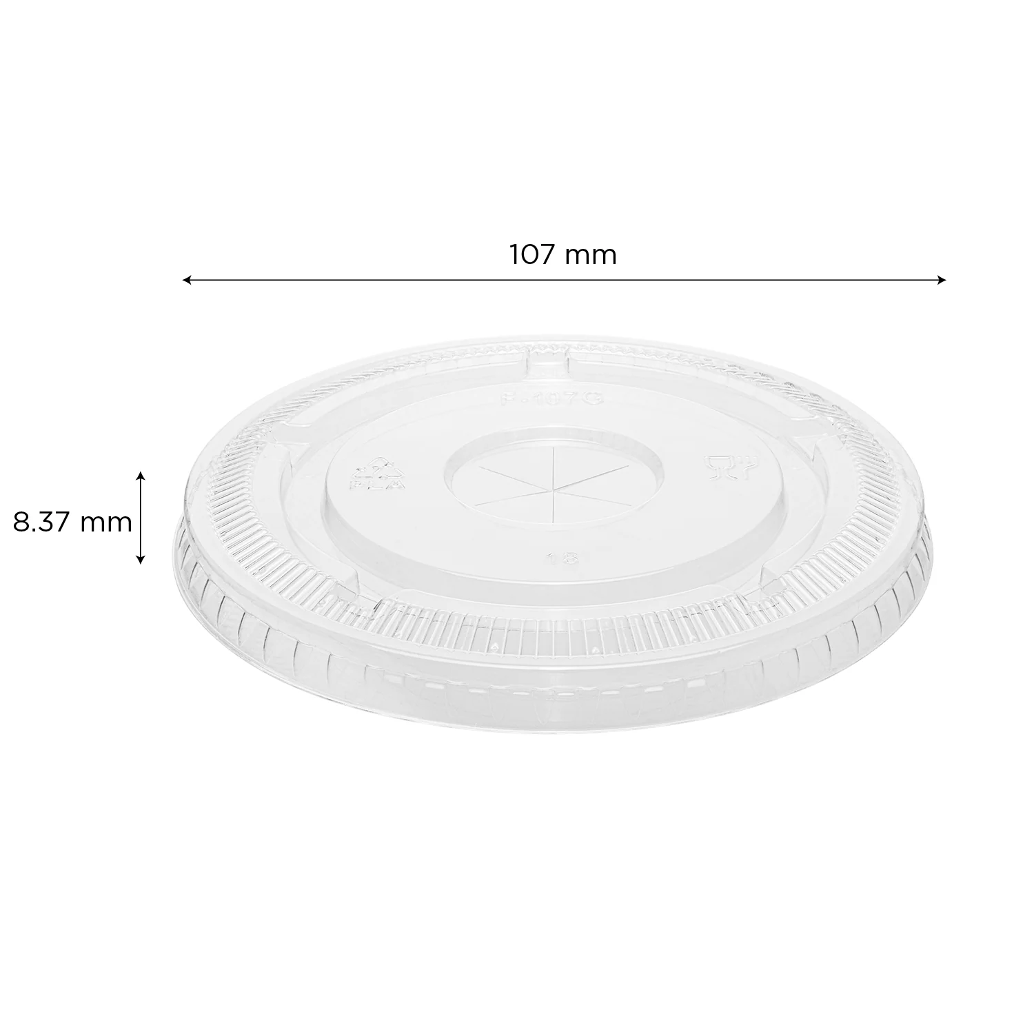 Karat Earth PLA Flat Lid for 32oz Cup (107mm) - 500 pcs - Image 6