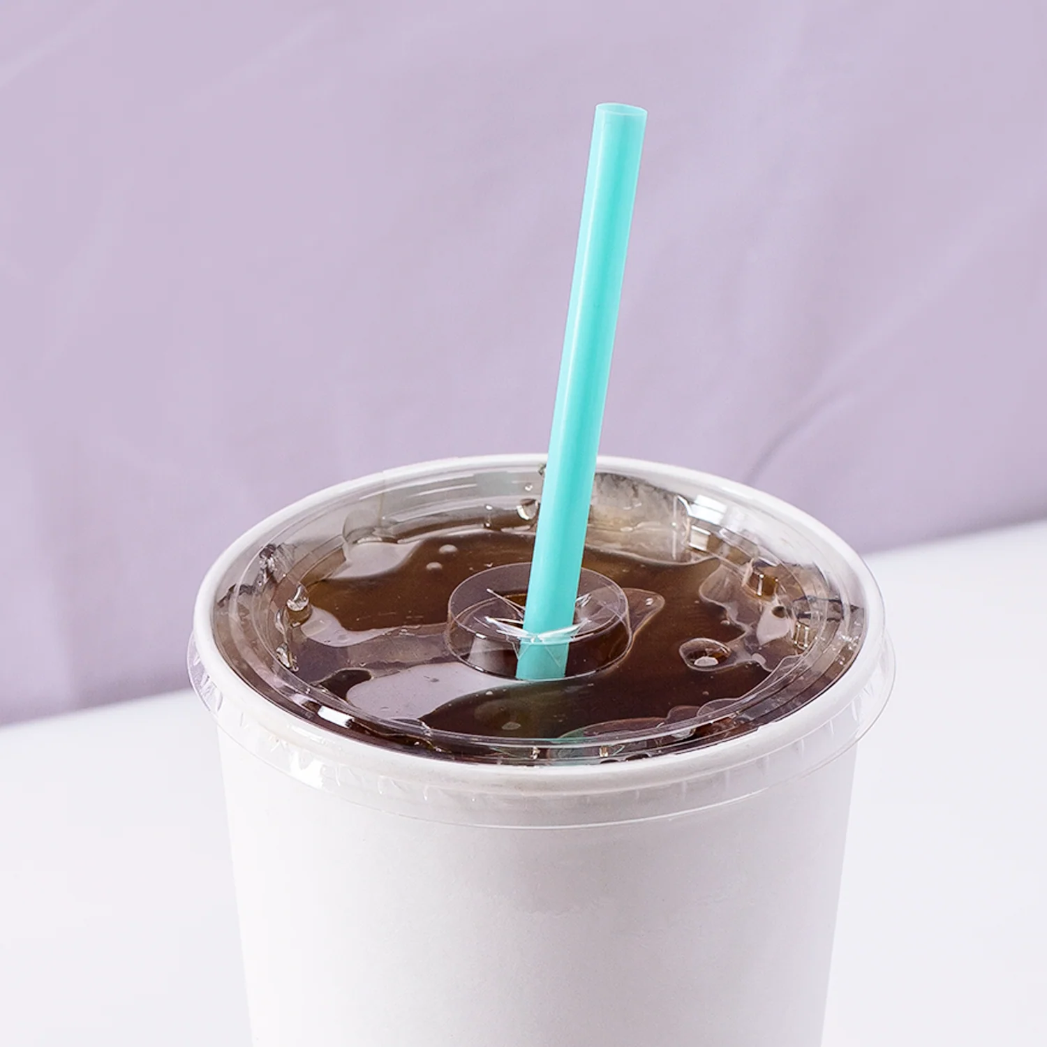 Karat Earth PLA Flat Lid for 44oz Paper Cold Cup (115mm) - 480 pcs - Image 3