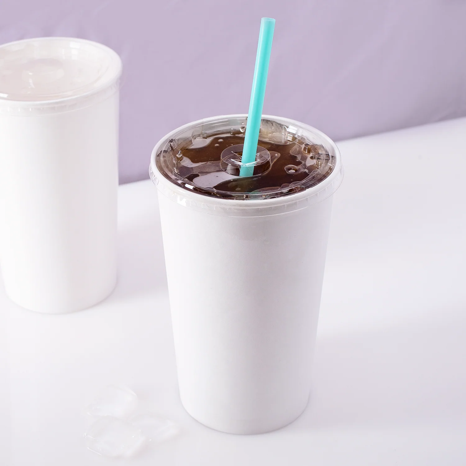 Karat Earth PLA Flat Lid for 44oz Paper Cold Cup (115mm) - 480 pcs - Image 4