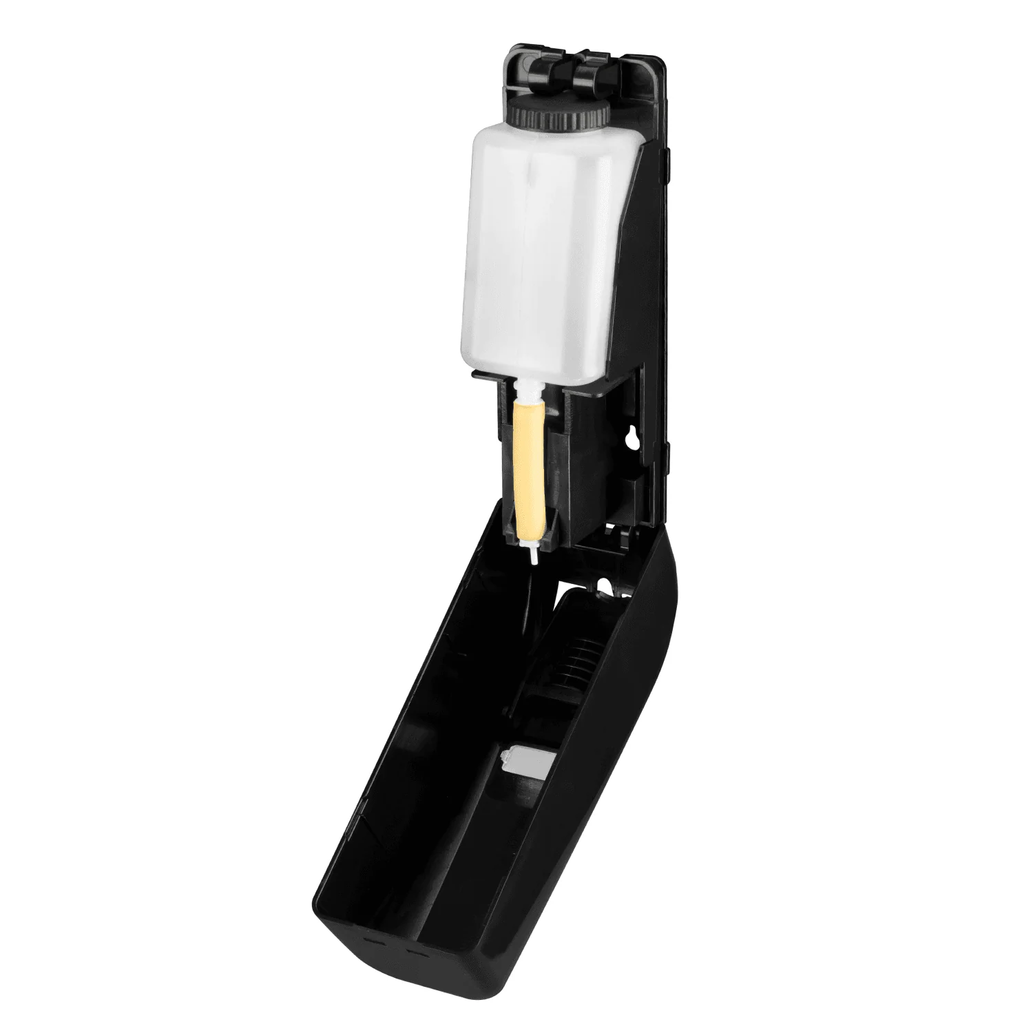 13.5oz Hand Soap Refillable Liquid Dispenser, Stand/Wall Mount, Black - 1 unit - Image 6