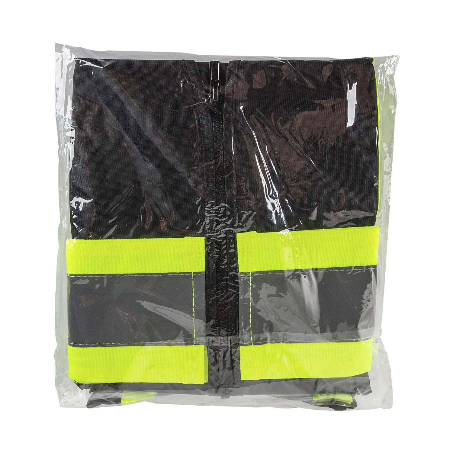 High Visibility Reflective Safety Vest with Zipper Fastening (Black), X-Large - 1 pc - Image 4