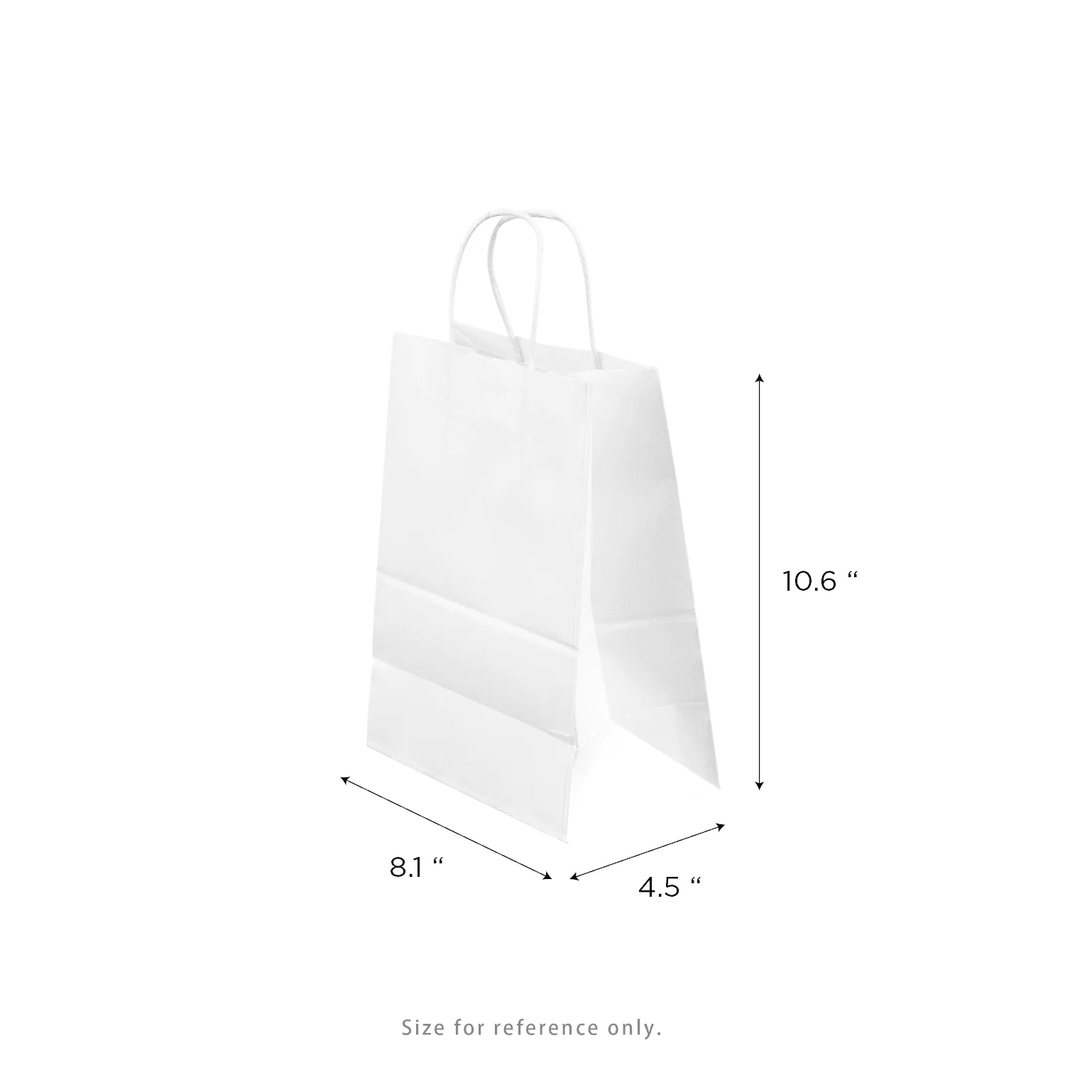 [250 ct] Balboa Paper Shopping Bag with Twisted Handles, White - Image 4