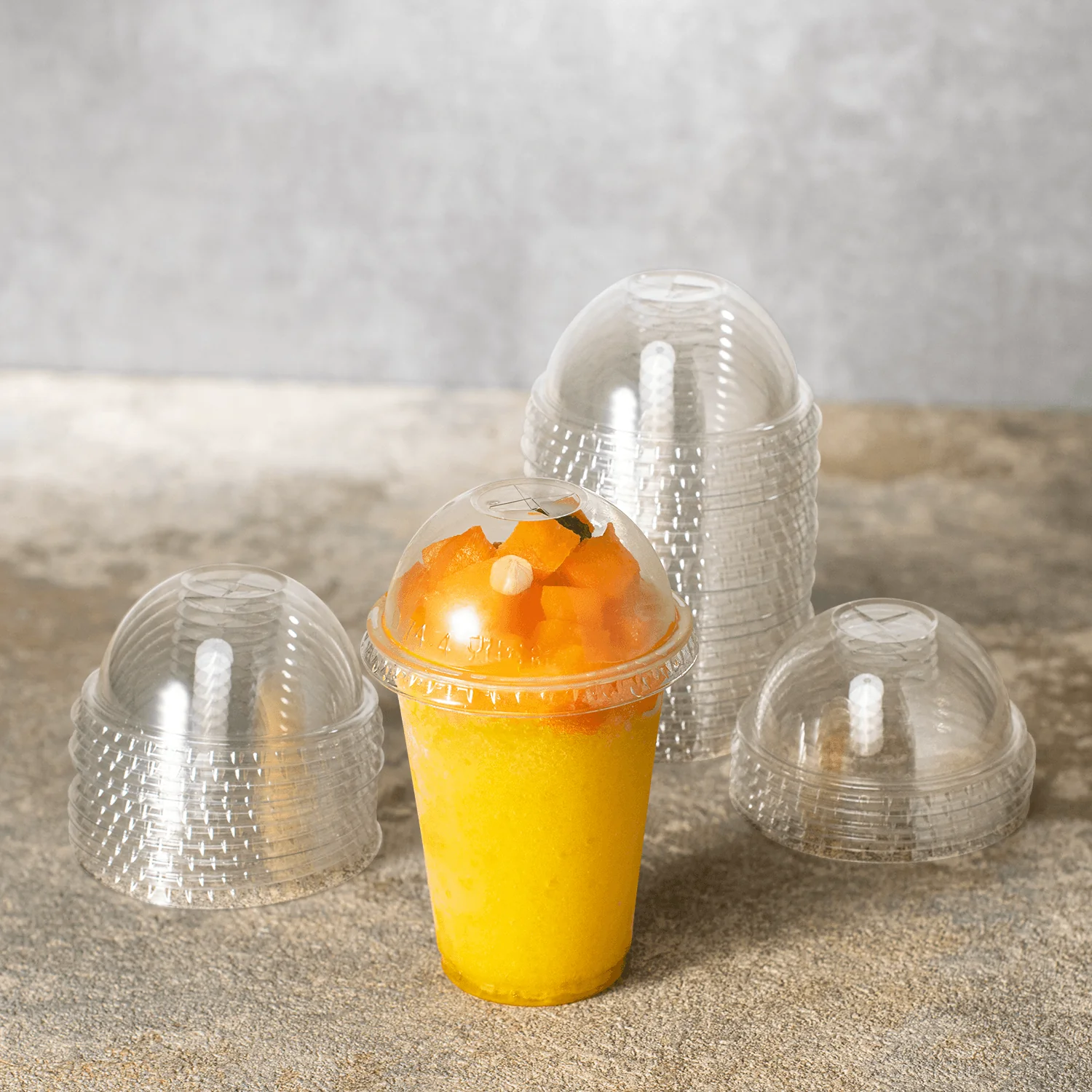 [1,000 ct] 7 oz Plastic Dome Cup Lids | PET | 74 mm - Image 4