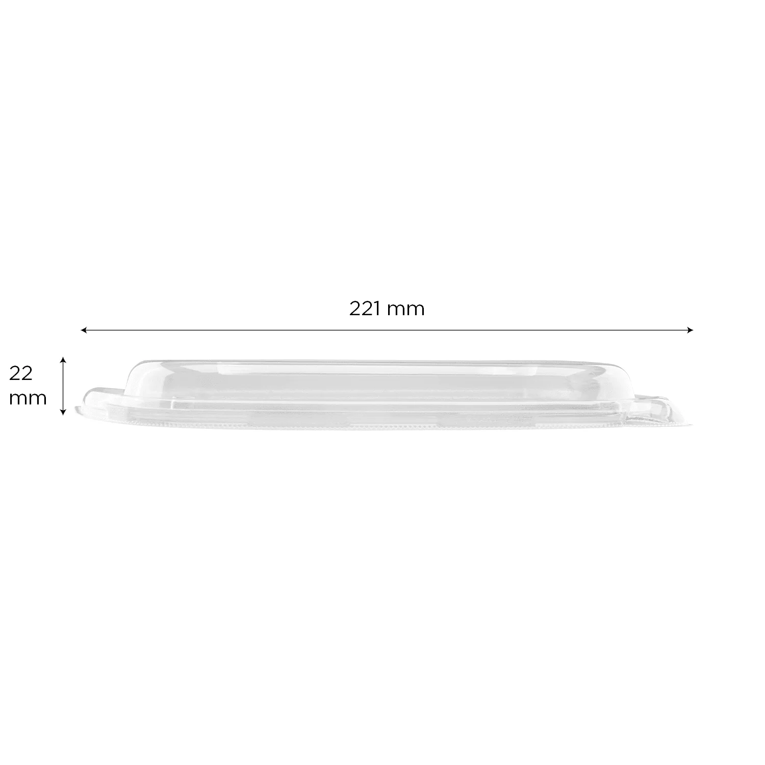 [300 ct] 24-48 oz Square Disposable Bowl Lids | PET Container Lids | Clear - Image 5
