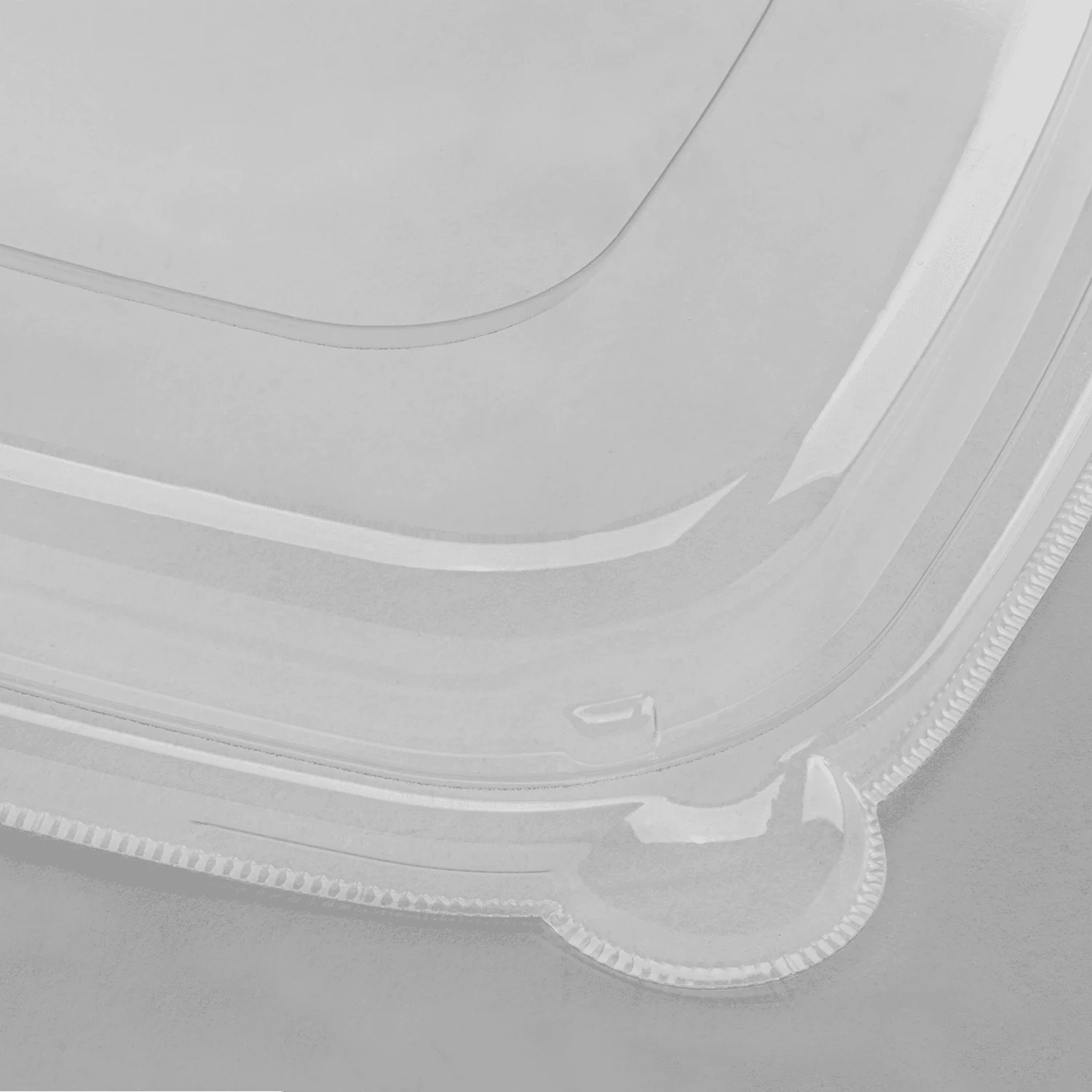 [300 ct] 24-48 oz Square Disposable Bowl Lids | PET Container Lids | Clear - Image 6