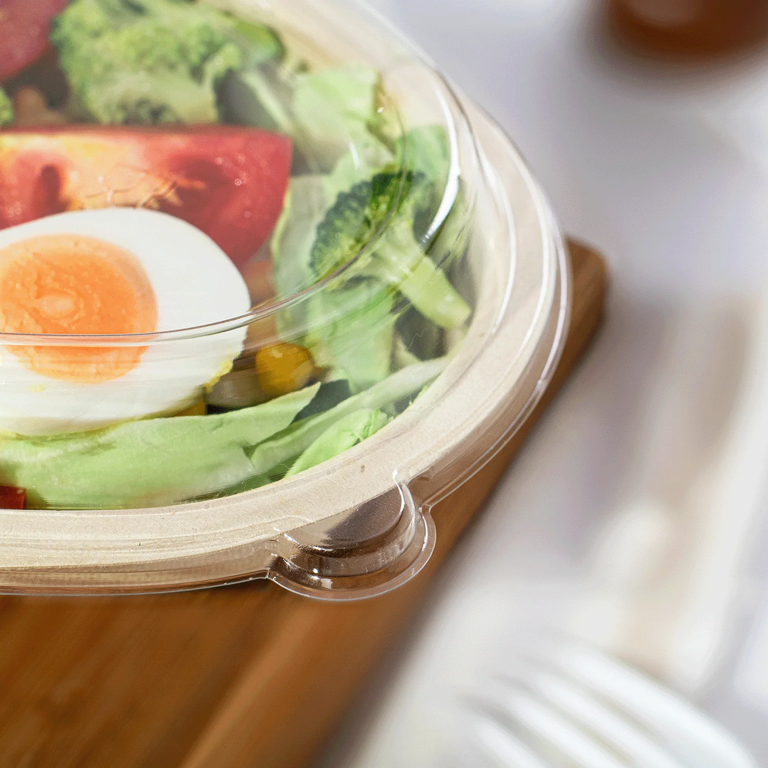 [300 ct] 28 oz Burrito Bowl Dome Lids | PET - Image 4