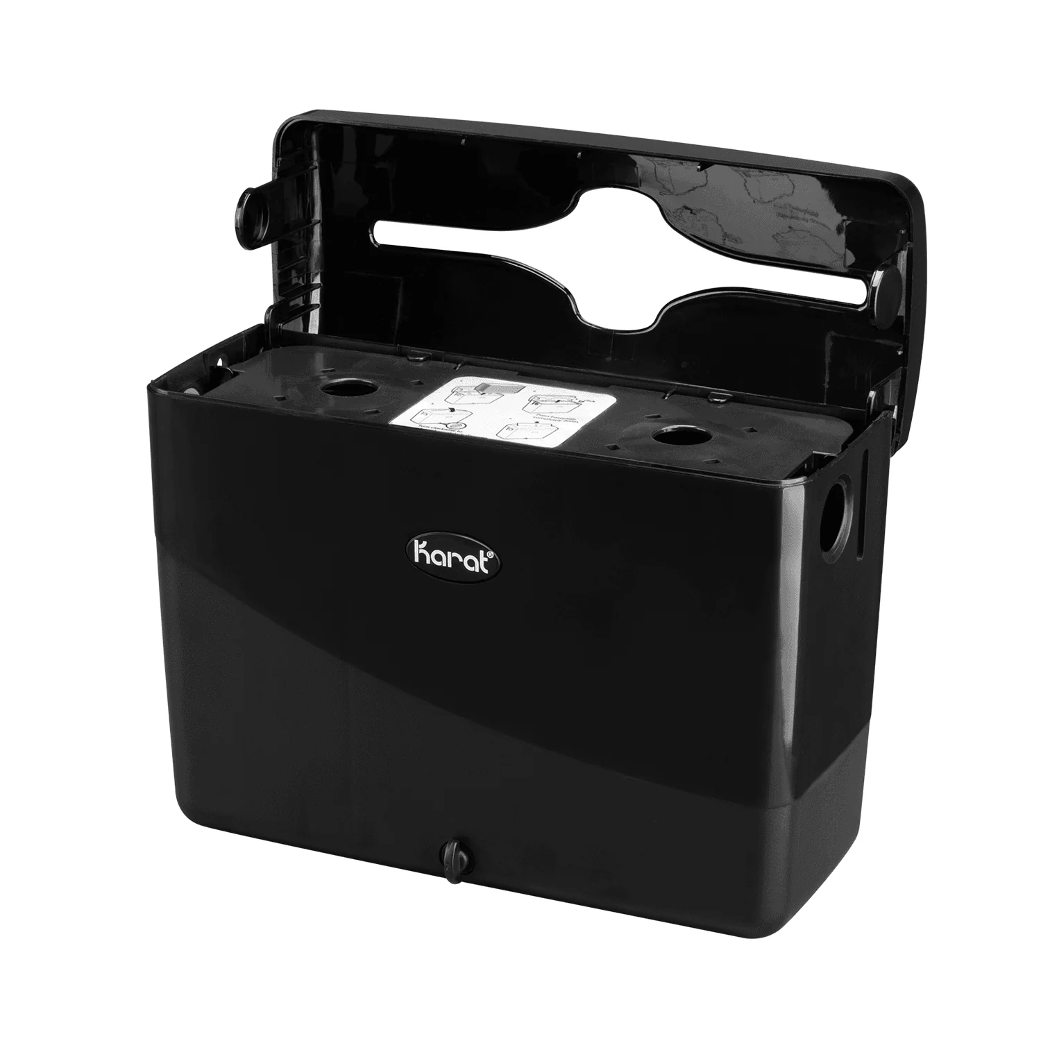 Tall Fold Napkin Dispenser, Tabletop/Suction, Black - 1 unit - Image 6