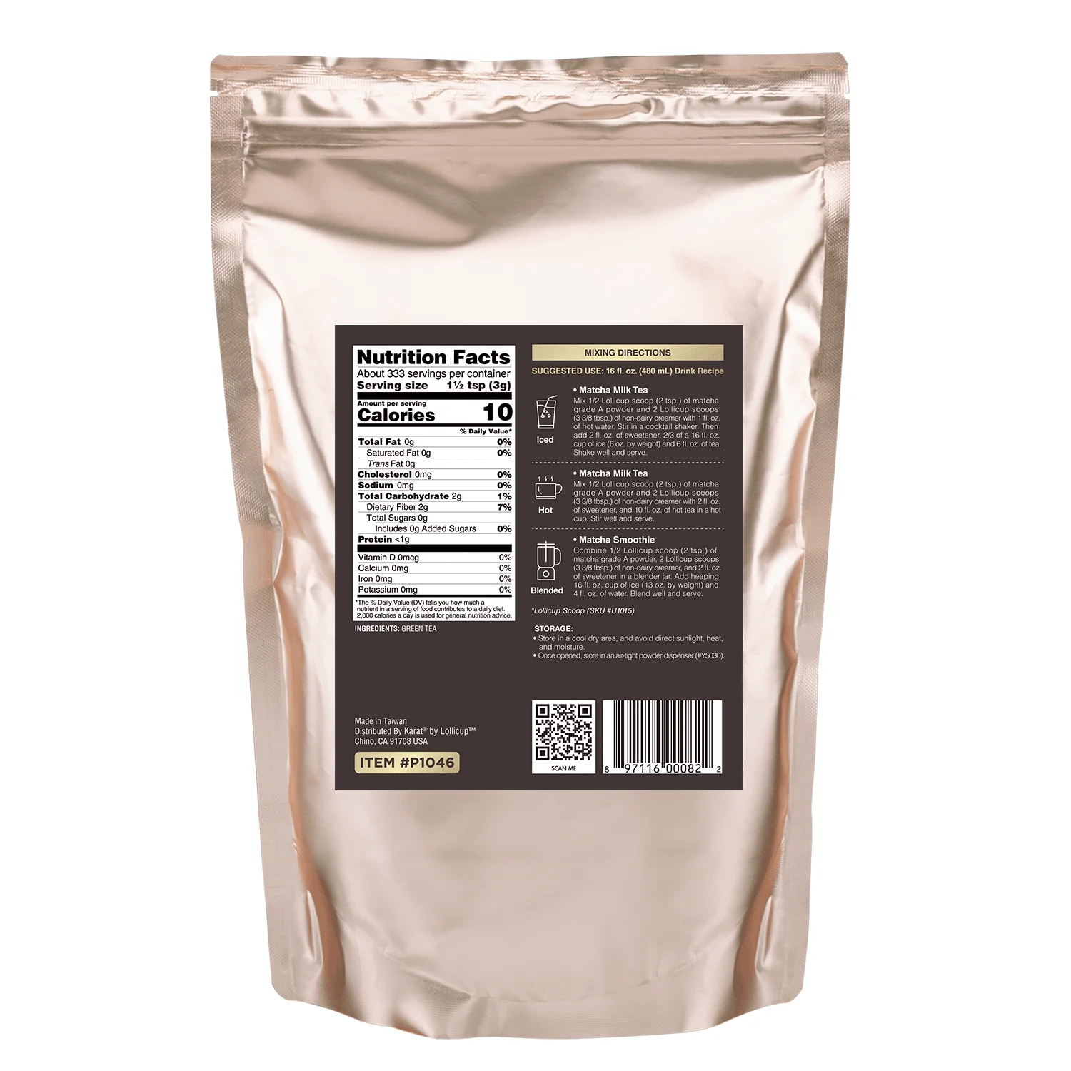 Matcha Green Tea (Grade A) Powder - Bag (2.2 lbs) - Image 7