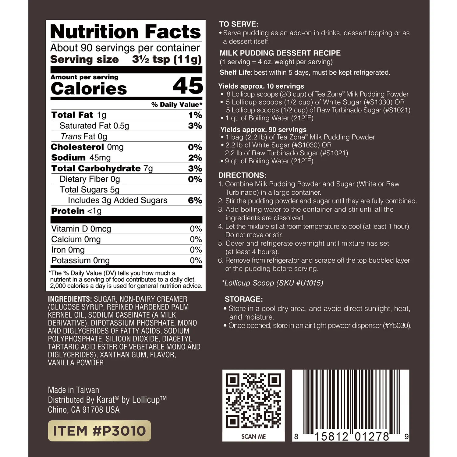 Milk Pudding Mix - Bag (2.2 lbs) - Image 9