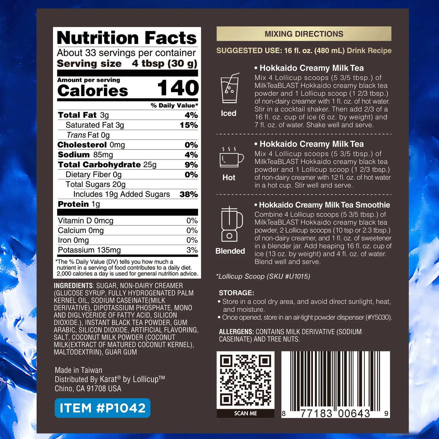 MilkTeaBLAST Hokkaido Creamy Milk Powder - Bag (2.2 lbs) - Image 8