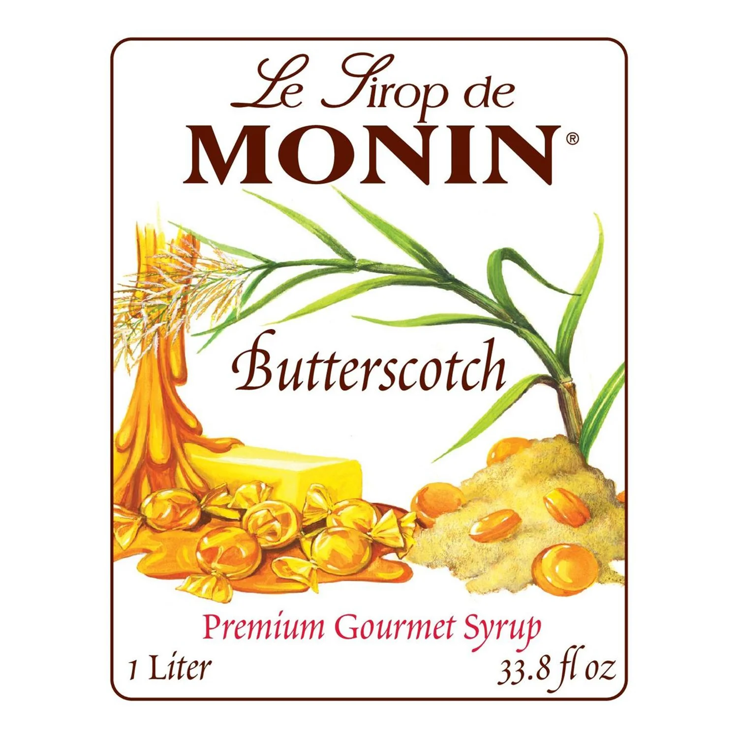 Monin Butterscotch Syrup - Bottle (1L) - Image 2