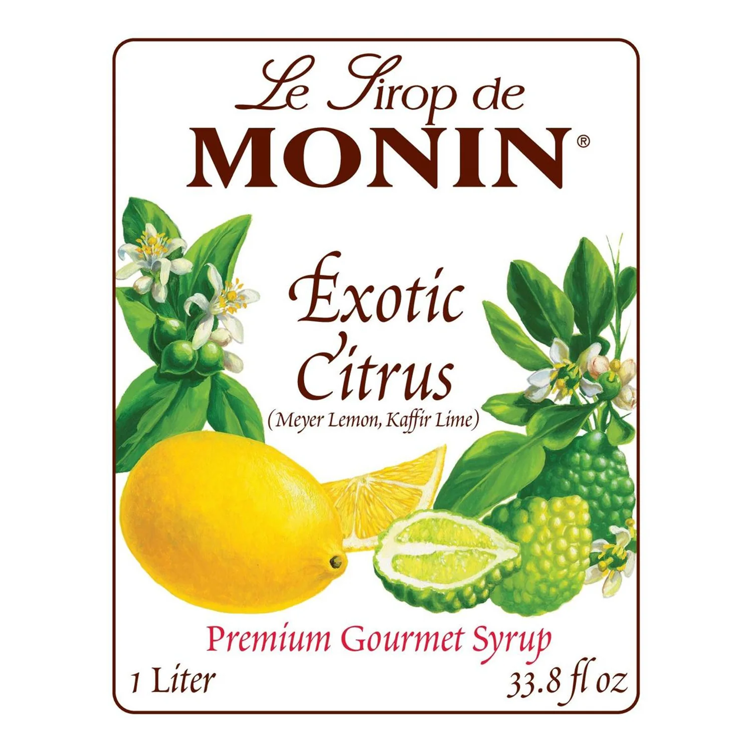 Monin Exotic Citrus Syrup - Plastic Bottle (1L) - Image 2