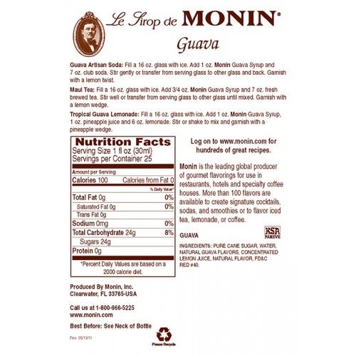 Monin Guava Syrup - Bottle (750mL) - Image 3
