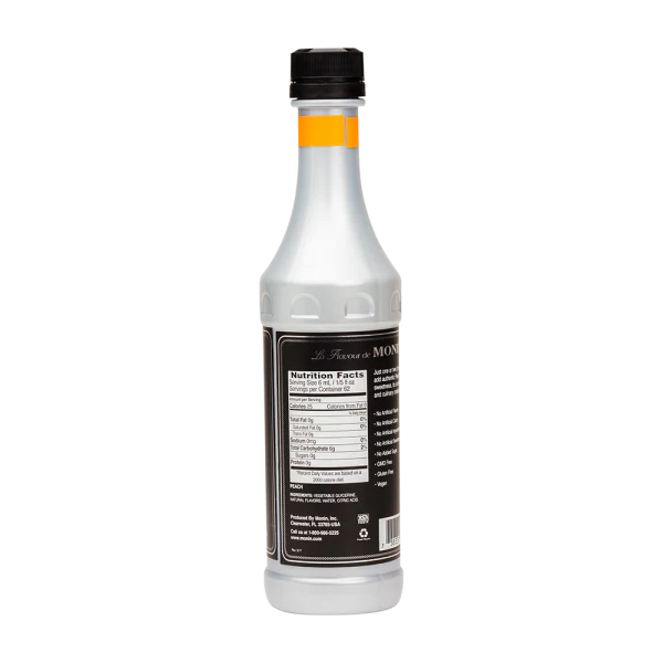 Monin Peach Flavoring Concentrate - Bottle (375mL) - Image 3