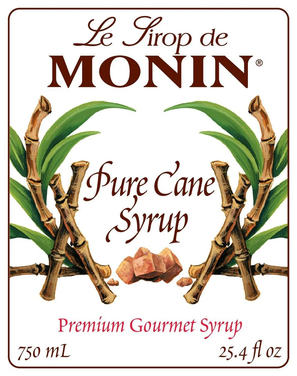 Monin Pure Cane Sweetener Syrup - Bottle (750mL) - Image 2