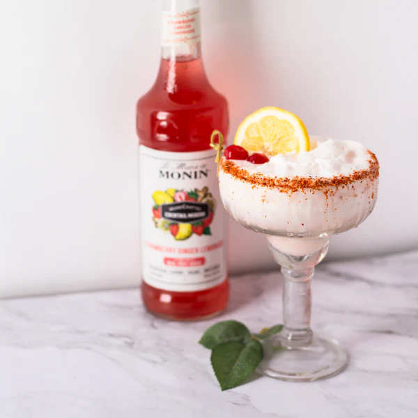 Monin HomeCrafted Strawberry Ginger Lemonade Cocktail Mixer - Bottle (750mL) - Image 3