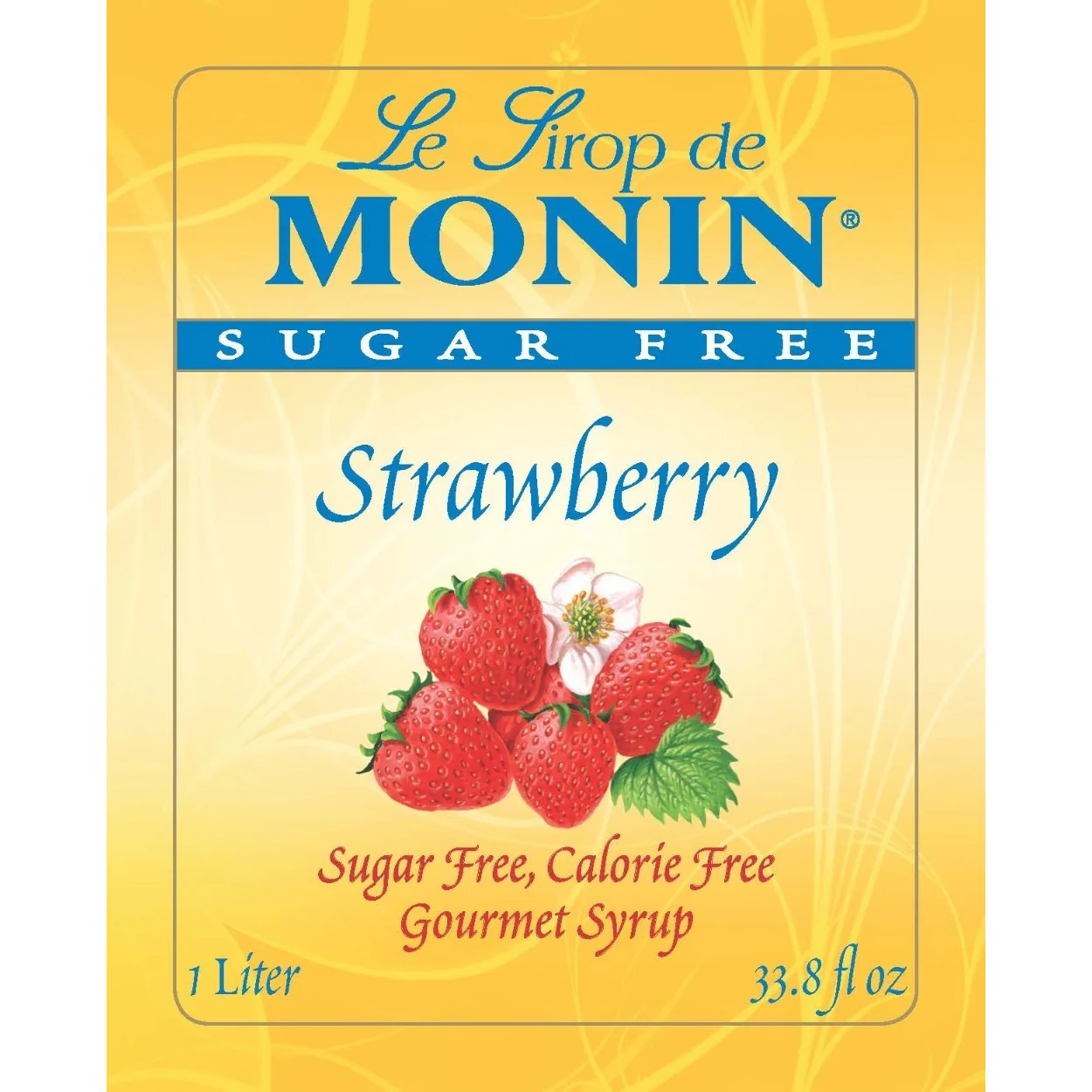 Monin Sugar Free Strawberry Syrup - Bottle (1L) - Image 2