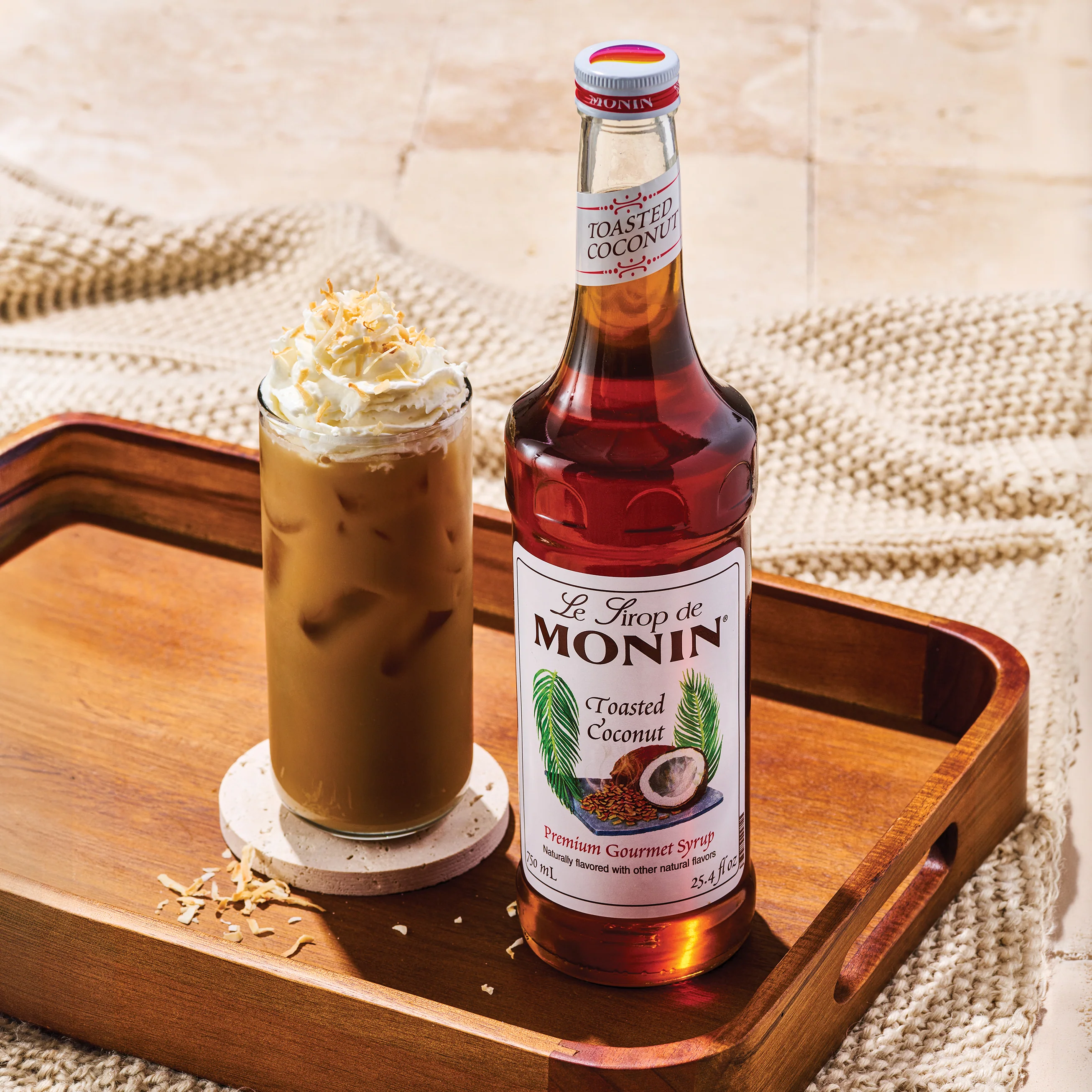 Monin Toasted Coconut Syrup - Bottle (750mL) - Image 3