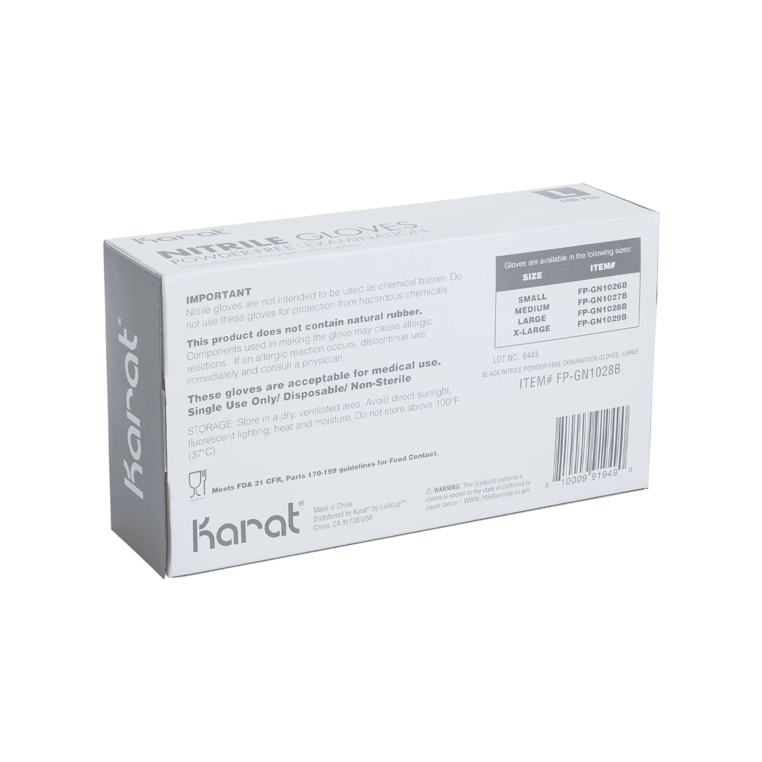 [1,000 ct] Nitrile Gloves | Latex-Free | Powder-Free | Black | Large - Image 6