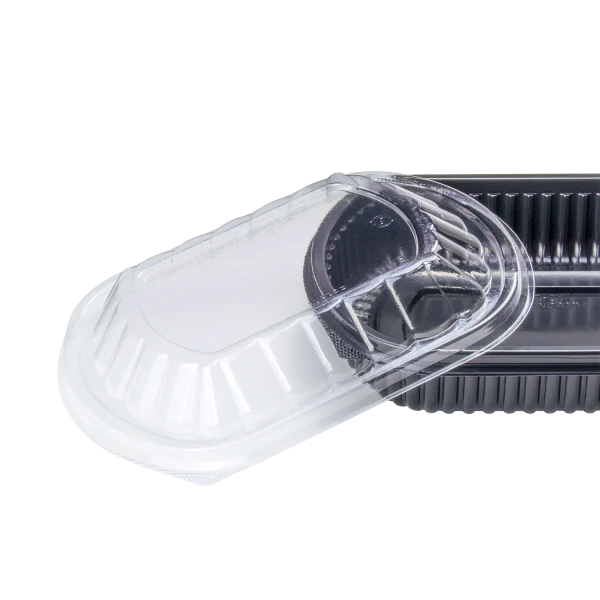 [300 ct] OPS Lid for 24 oz Microwaveable Take-Out Box | Clear - Image 10