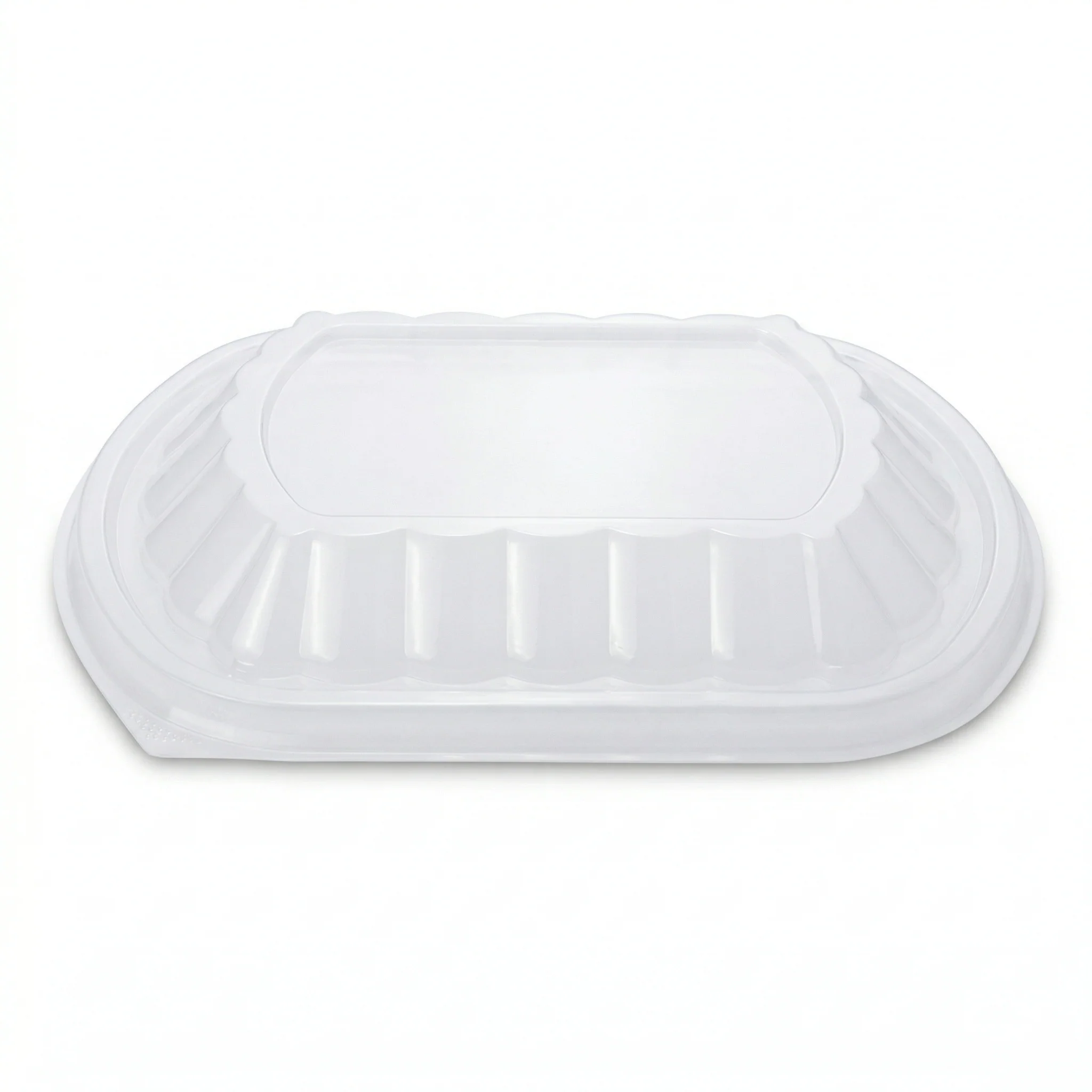 [300 ct] OPS Lid for 24 oz Microwaveable Take-Out Box | Clear - Image 2