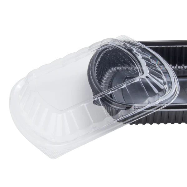 [300 ct] OPS Lid for 36 oz Microwaveable Take-Out Box | Clear - Image 8