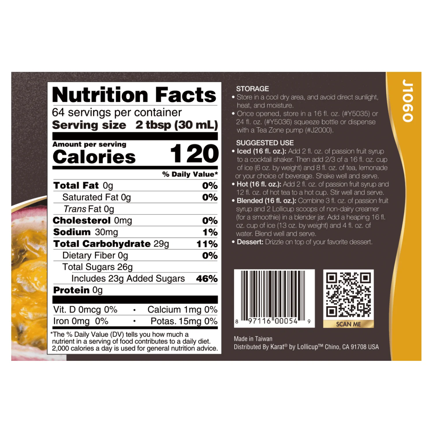 Passion Fruit Syrup - Bottle (64oz) - Image 6