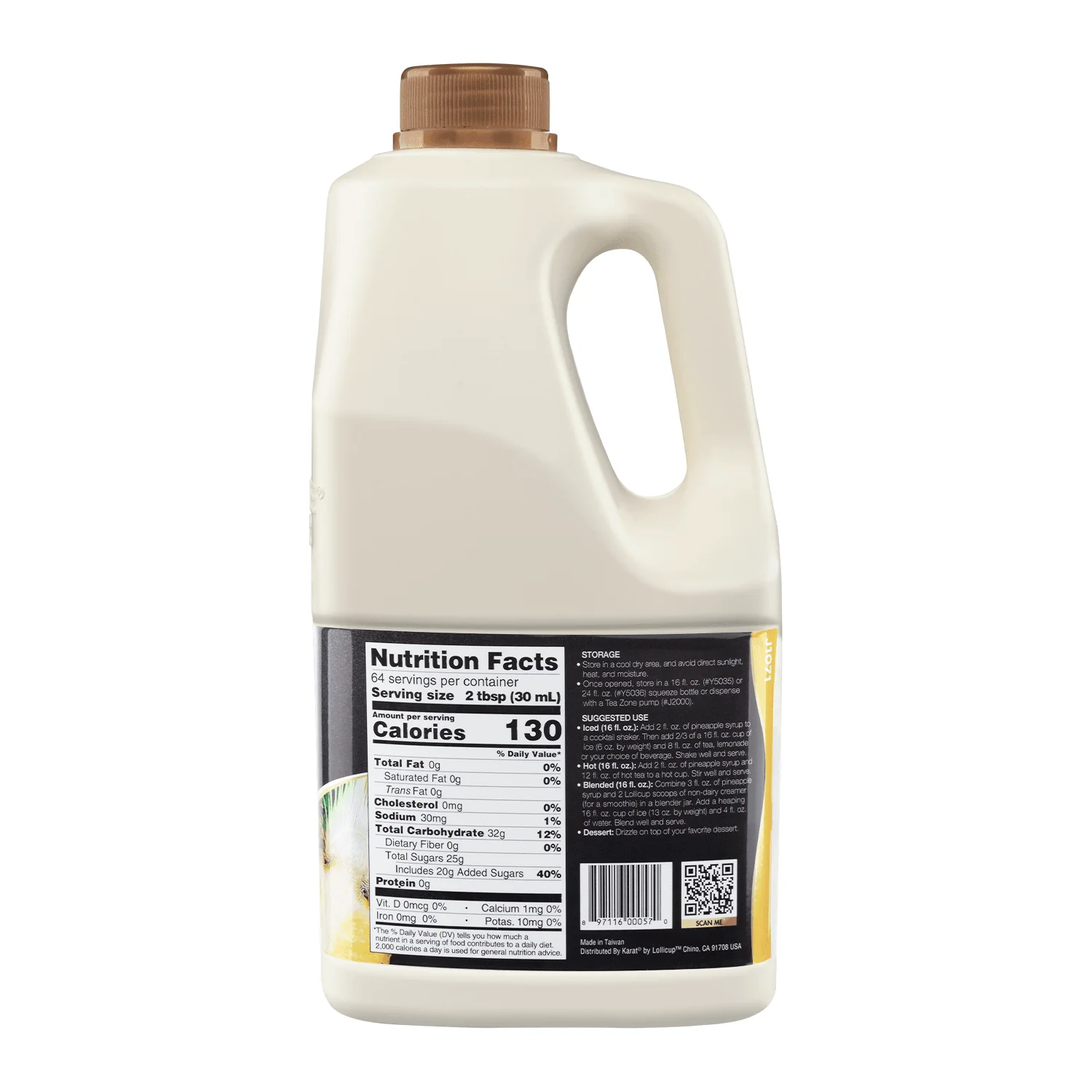 Pineapple Syrup - Bottle (64oz) - Image 4