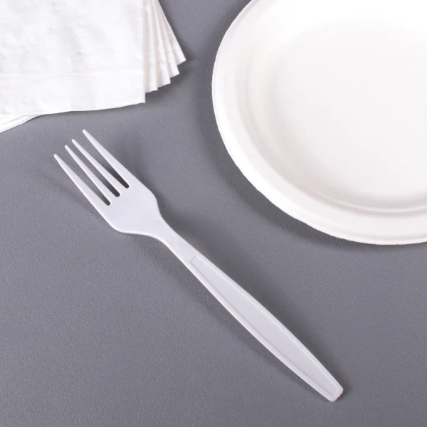 [1,000 ct] PP Plastic Extra Heavy Weight Forks, White - Image 4