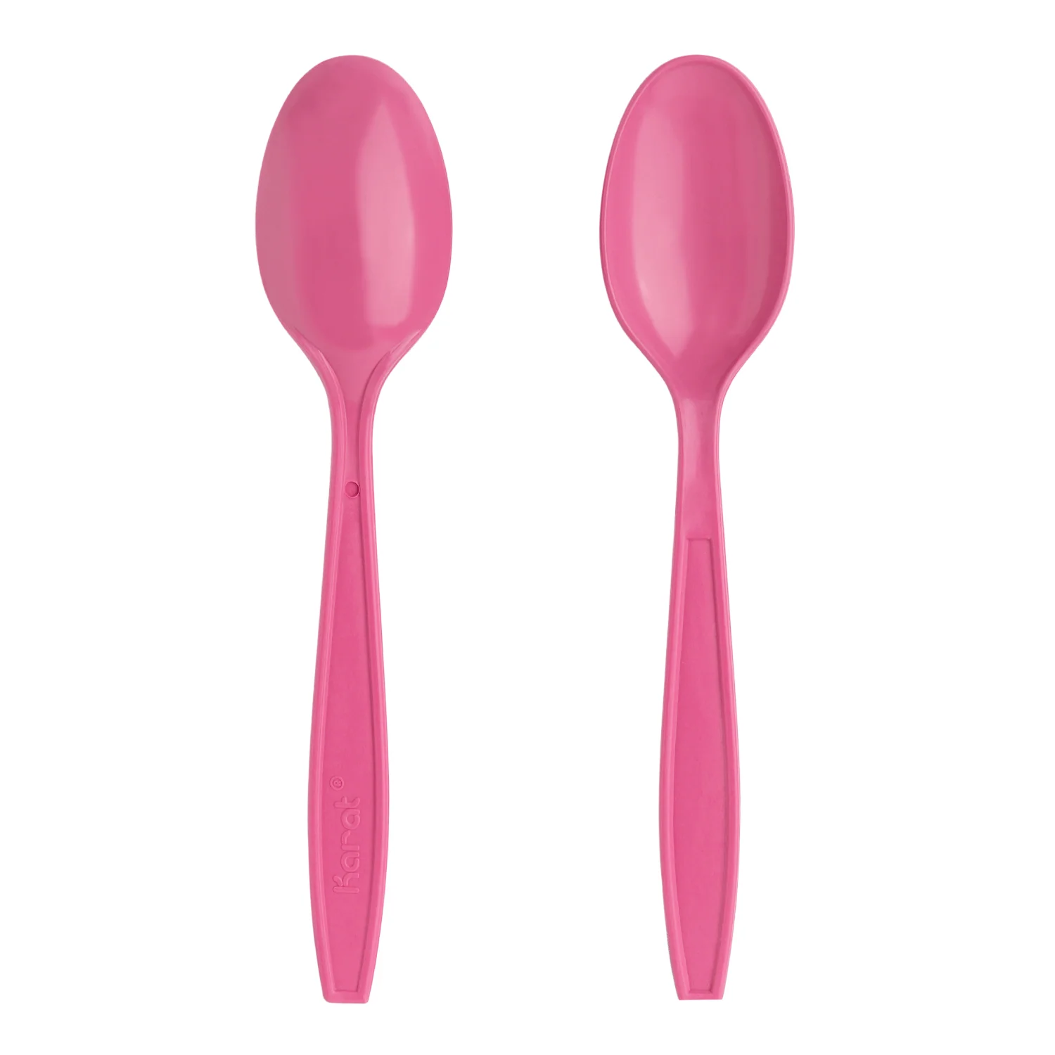 [1,000 ct] PP Plastic Extra Heavy Weight Tea Spoons, Pink - Image 2