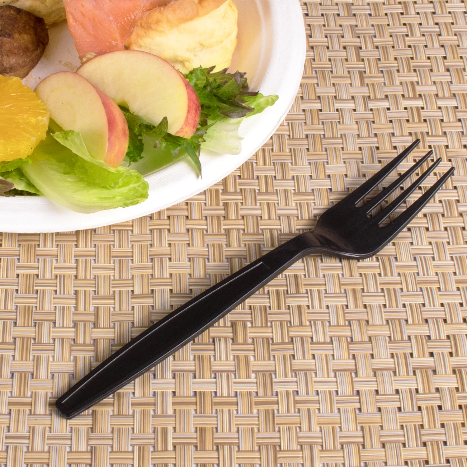 [1,000 ct] PP Plastic Heavy Weight Forks Wrapped, Black - Image 3