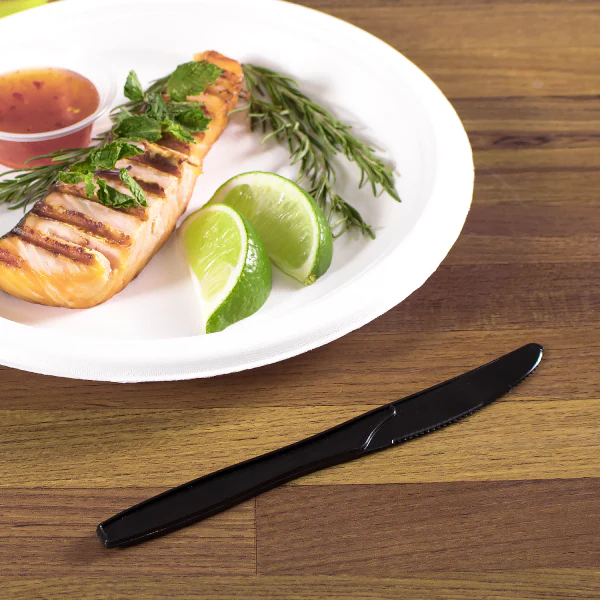 [1,000 ct] PP Plastic Heavy Weight Knives Wrapped, Black - Image 3