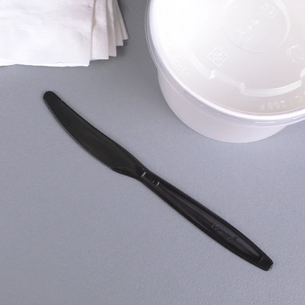[1,000 ct] PP Plastic Heavy Weight Knives Wrapped, Black - Image 4