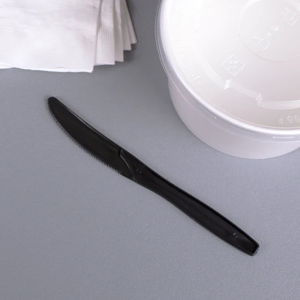 [1,000 ct] PP Plastic Medium Heavy Weight Knives Bulk Box, Black - Image 4