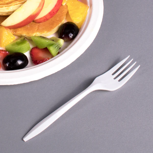[1,000 ct] PP Plastic Medium Weight Forks, White - Image 4