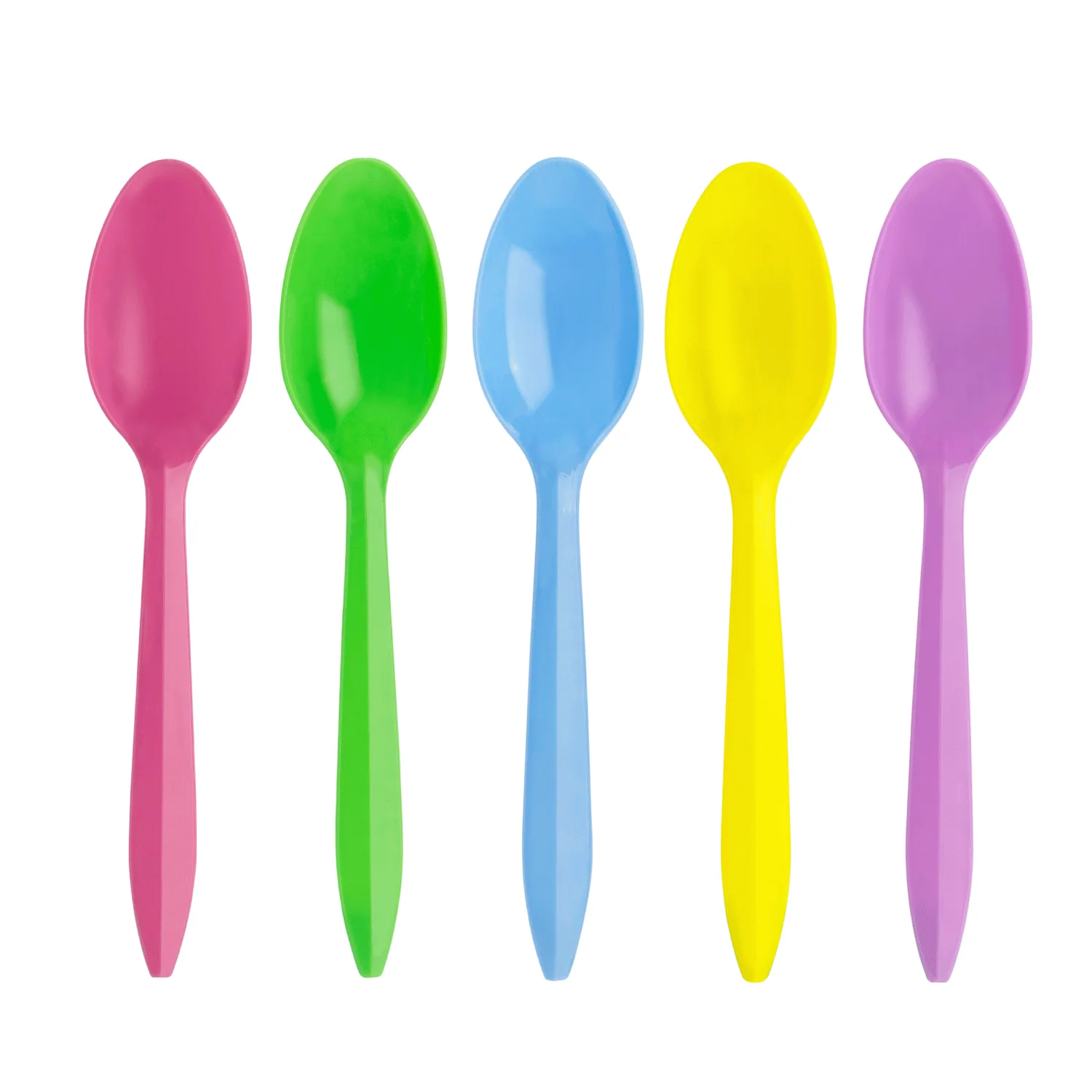 [1,000 ct] Plastic Tea Spoons | Medium Weight (Rainbow) - Image 2