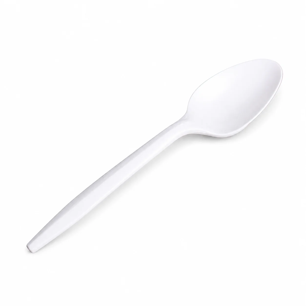 [1,000 ct] PP Plastic Medium Weight Tea Spoons, White - Image 2