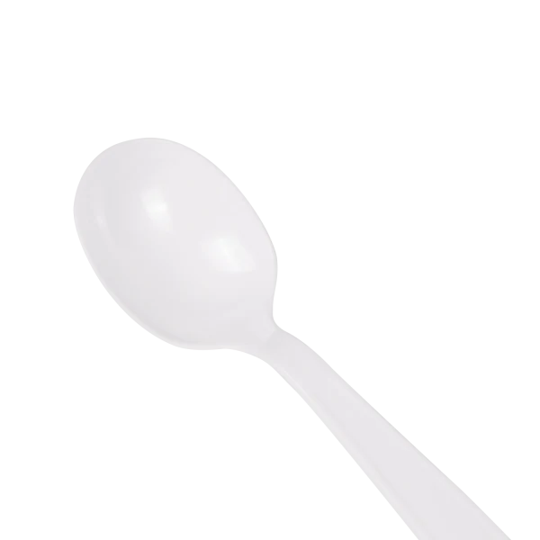 [1,000 ct] PS Plastic Extra Heavy Weight Soup Spoons, White - Image 4