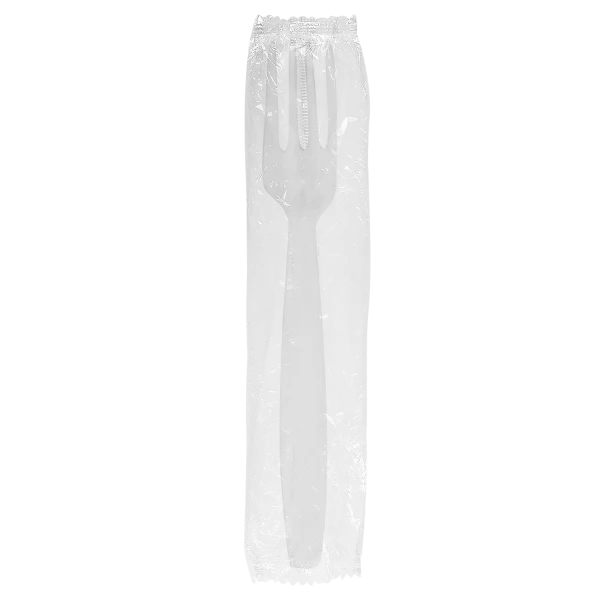 [1,000 ct] PS Plastic Heavy Weight Forks Wrapped, White - Image 3